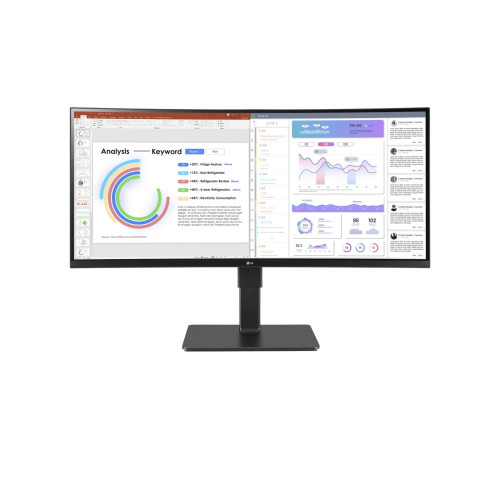 LG Electronics LG 34BQ77QB-B platta pc-skärmar 86,4 cm (34") 3440 x 1440 pixlar UltraWide Quad HD LED Svart