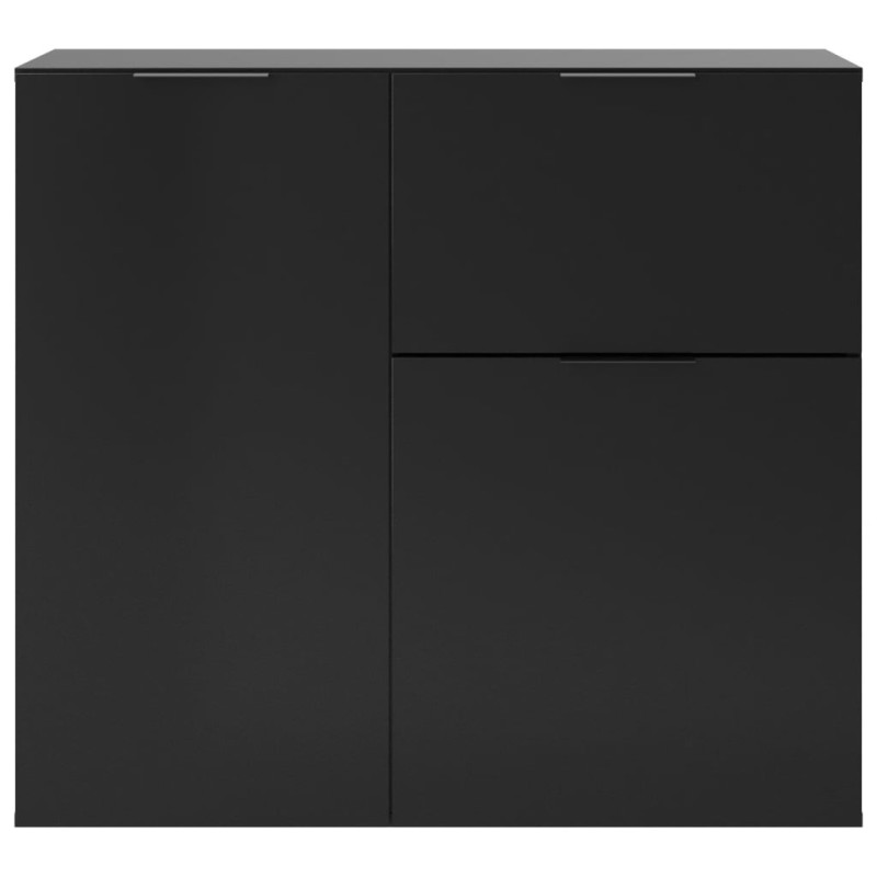Produktbild för FMD Byrå med låda och dörrar 89,1x31,7x81,3 cm svart