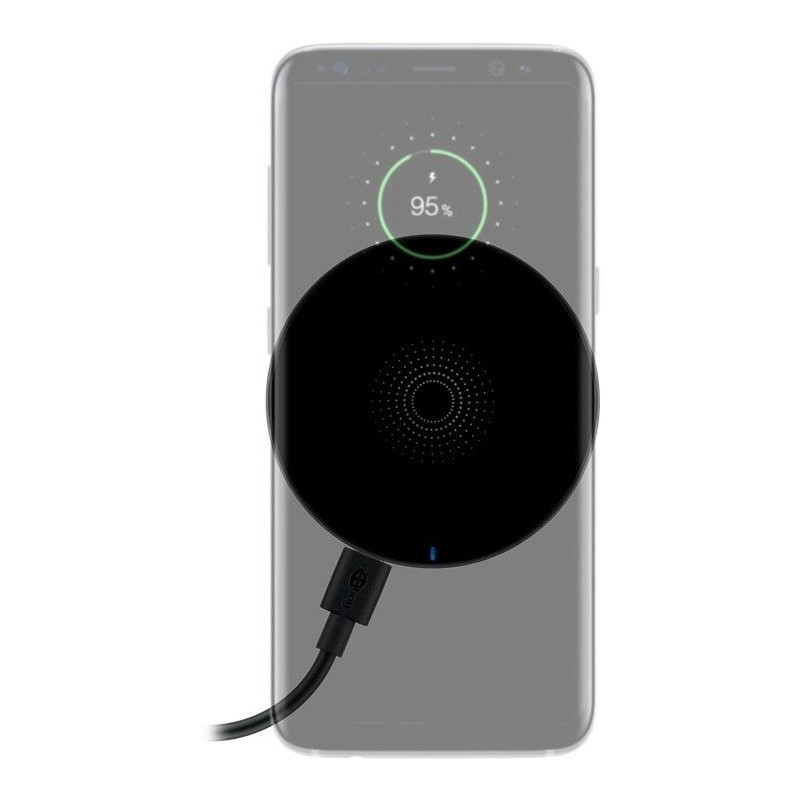 Produktbild för Goobay 59877 mobilladdare Smartphone Svart USB Trådlös laddning inomhus