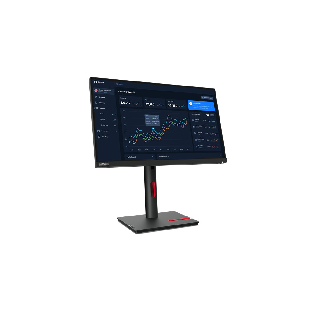 Produktbild för Lenovo ThinkVision T22i-30 LED display 54,6 cm (21.5") 1920 x 1080 pixlar Full HD Svart