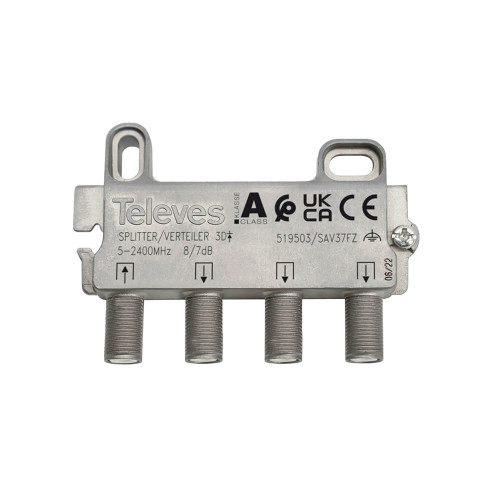 Televes Splitter F-connector 3-way 5-2400 MHz