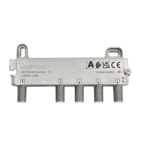 Televes Splitter F-connector 4-way 5-2400 MHz
