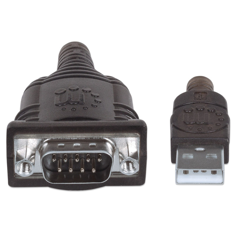 Produktbild för Manhattan 151856 seriella kablar Silver 0,45 m USB A Serial/COM/RS232/DB9