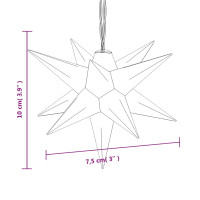 Produktbild för Hängande stjärna 10 LEDs röd 10 cm