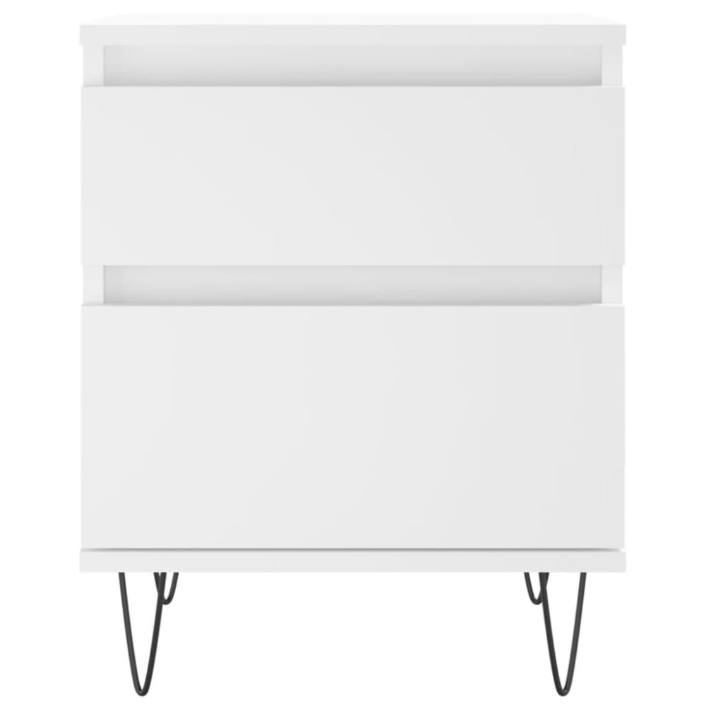 Produktbild för Sängbord vit 40x35x50 cm konstruerat trä