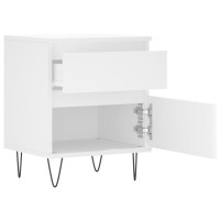 Produktbild för Sängbord vit 40x35x50 cm konstruerat trä