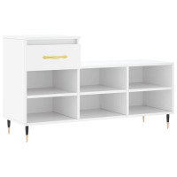 Produktbild för Skoskåp vit 102x36x60 cm konstruerat trä