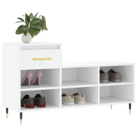 Produktbild för Skoskåp vit 102x36x60 cm konstruerat trä