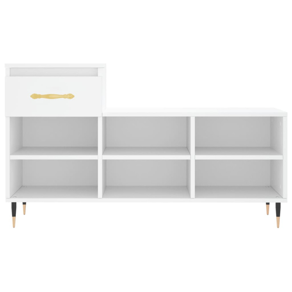 Produktbild för Skoskåp vit 102x36x60 cm konstruerat trä