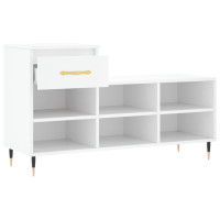 Produktbild för Skoskåp vit 102x36x60 cm konstruerat trä
