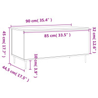 Produktbild för Soffbord brun ek 90x44,5x45 cm konstruerat trä