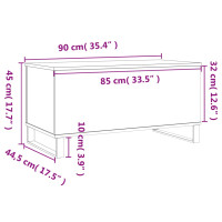 Miniatyr av produktbild för Soffbord sonoma-ek 90x44,5x45 cm konstruerat trä