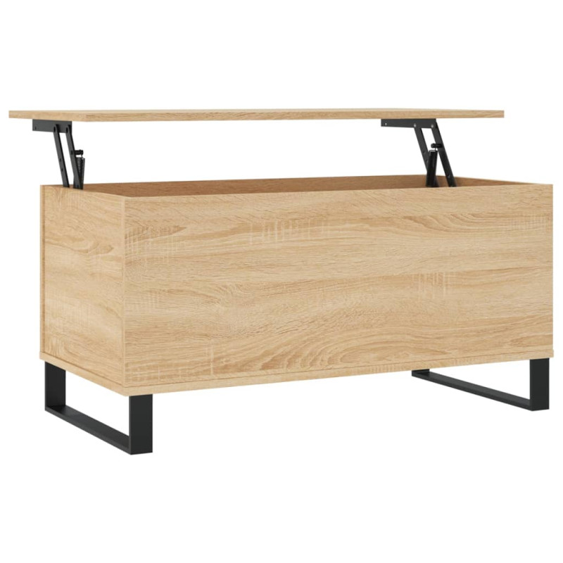 Produktbild för Soffbord sonoma-ek 90x44,5x45 cm konstruerat trä