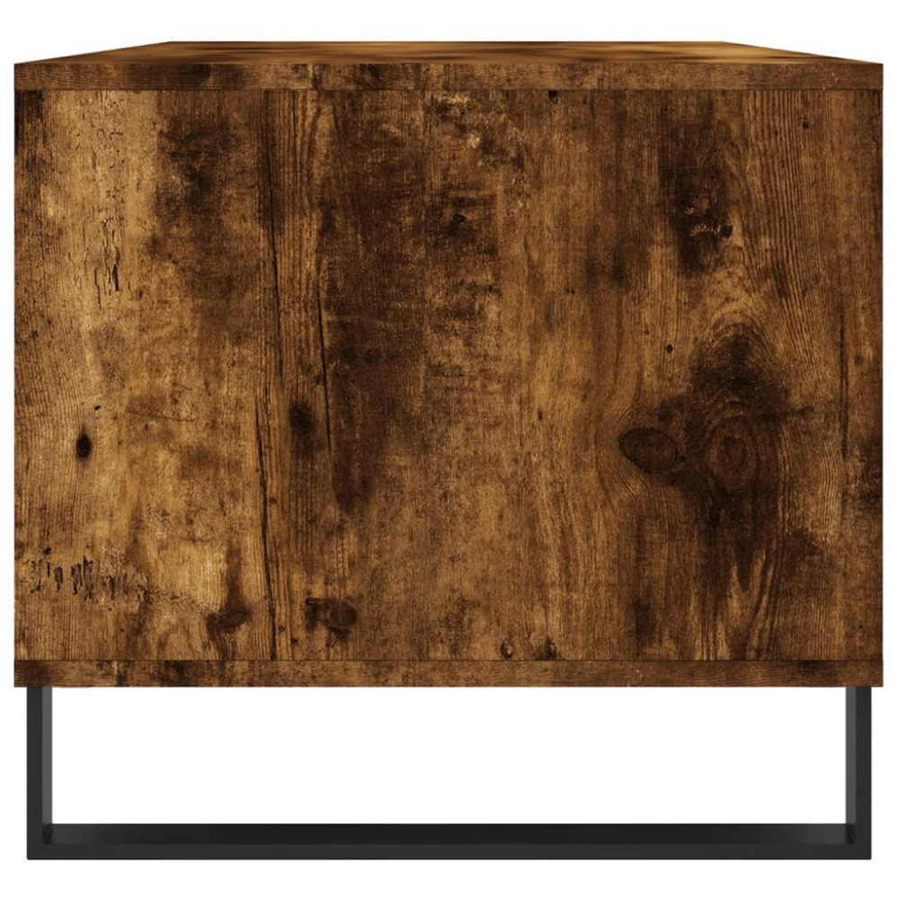Produktbild för Soffbord rökfärgad ek 90x49x45 cm konstruerat trä