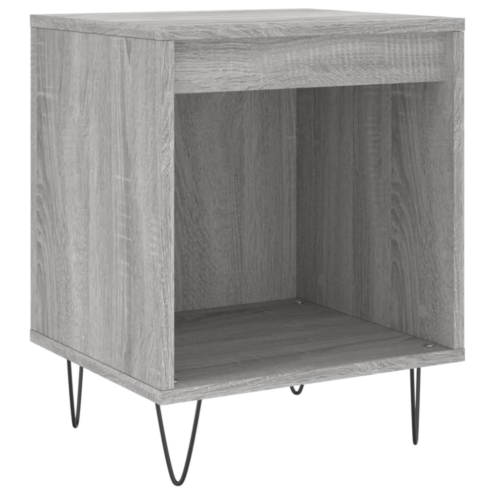 Produktbild för Sängbord grå sonoma 40x35x50 cm konstruerat trä