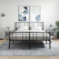 Miniatyr av produktbild för Sängbord 2 st grå sonoma 40x35x50 cm konstruerat trä