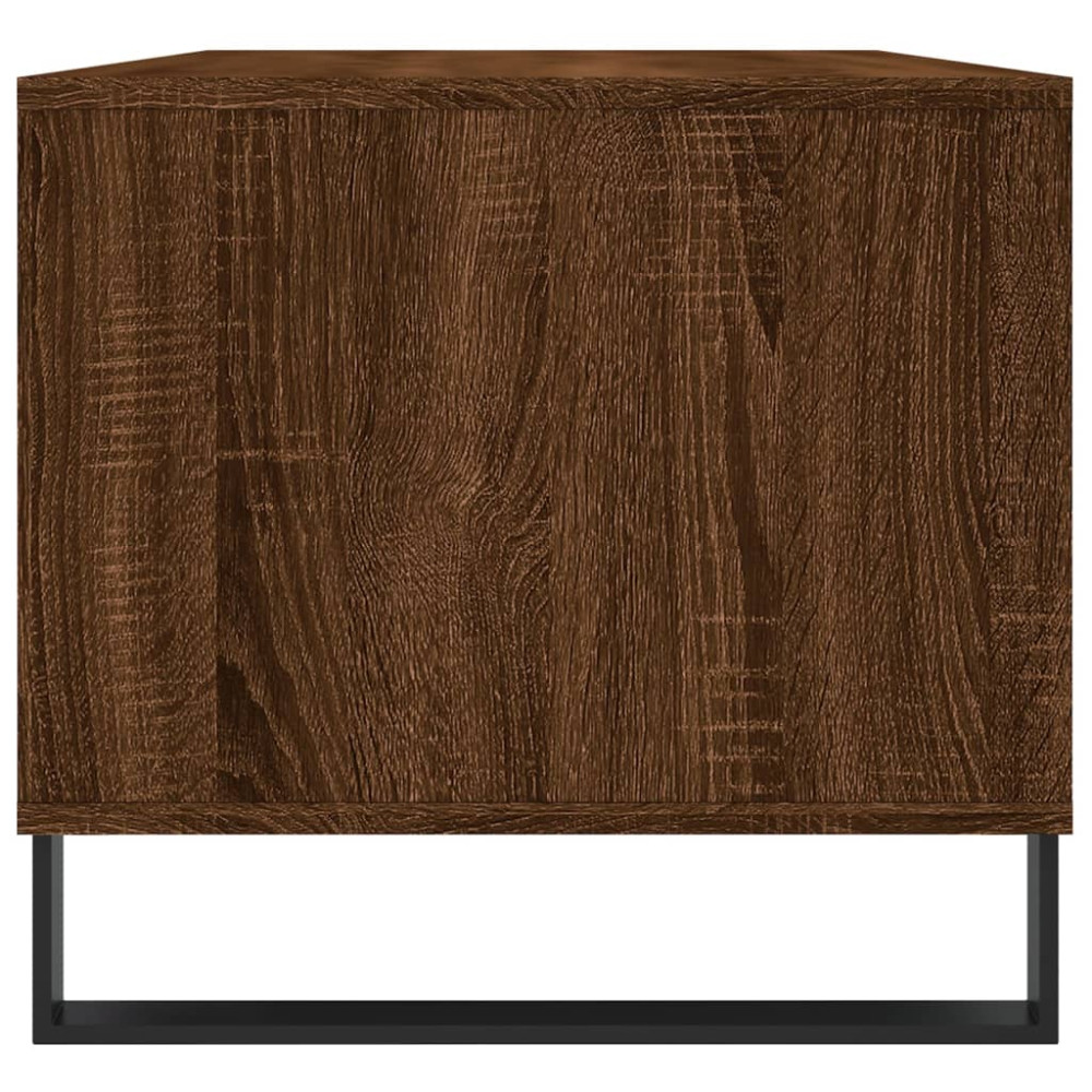 Produktbild för Soffbord brun ek 90x49x45 cm konstruerat trä