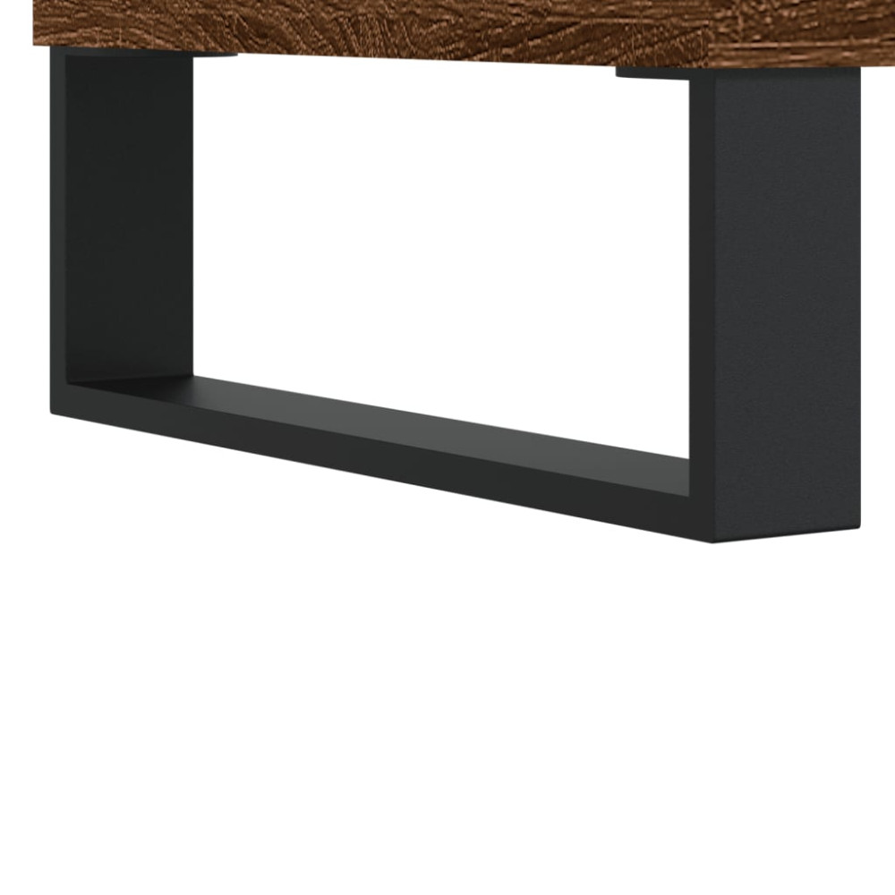 Produktbild för Soffbord brun ek 90x49x45 cm konstruerat trä