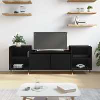 Produktbild för TV-skåp svart 160x35x55 cm konstruerat trä