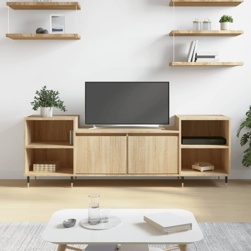 Produktbild för Tv-bänk sonoma-ek 160x35x55 cm konstruerat trä