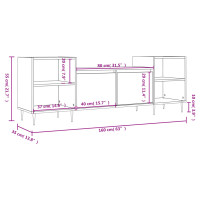Produktbild för Tv-bänk sonoma-ek 160x35x55 cm konstruerat trä