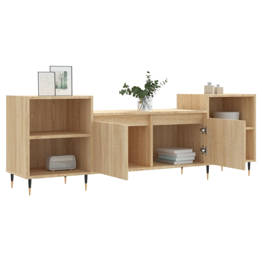 Produktbild för Tv-bänk sonoma-ek 160x35x55 cm konstruerat trä