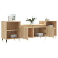 Produktbild för Tv-bänk sonoma-ek 160x35x55 cm konstruerat trä