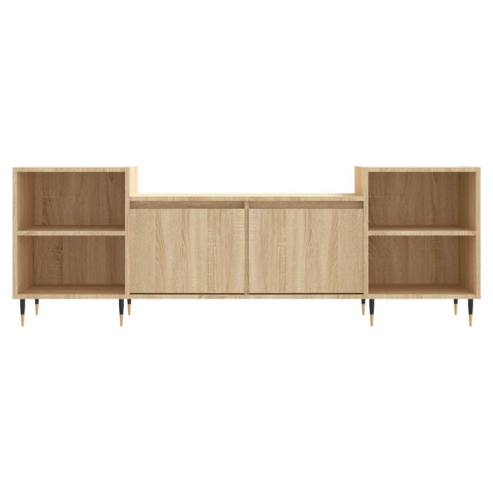 Produktbild för Tv-bänk sonoma-ek 160x35x55 cm konstruerat trä
