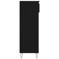 Produktbild för Skoskåp svart 40x36x105 cm konstruerat trä
