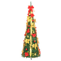 Produktbild för Plastgran pop-up 150 LED grön 180 cm