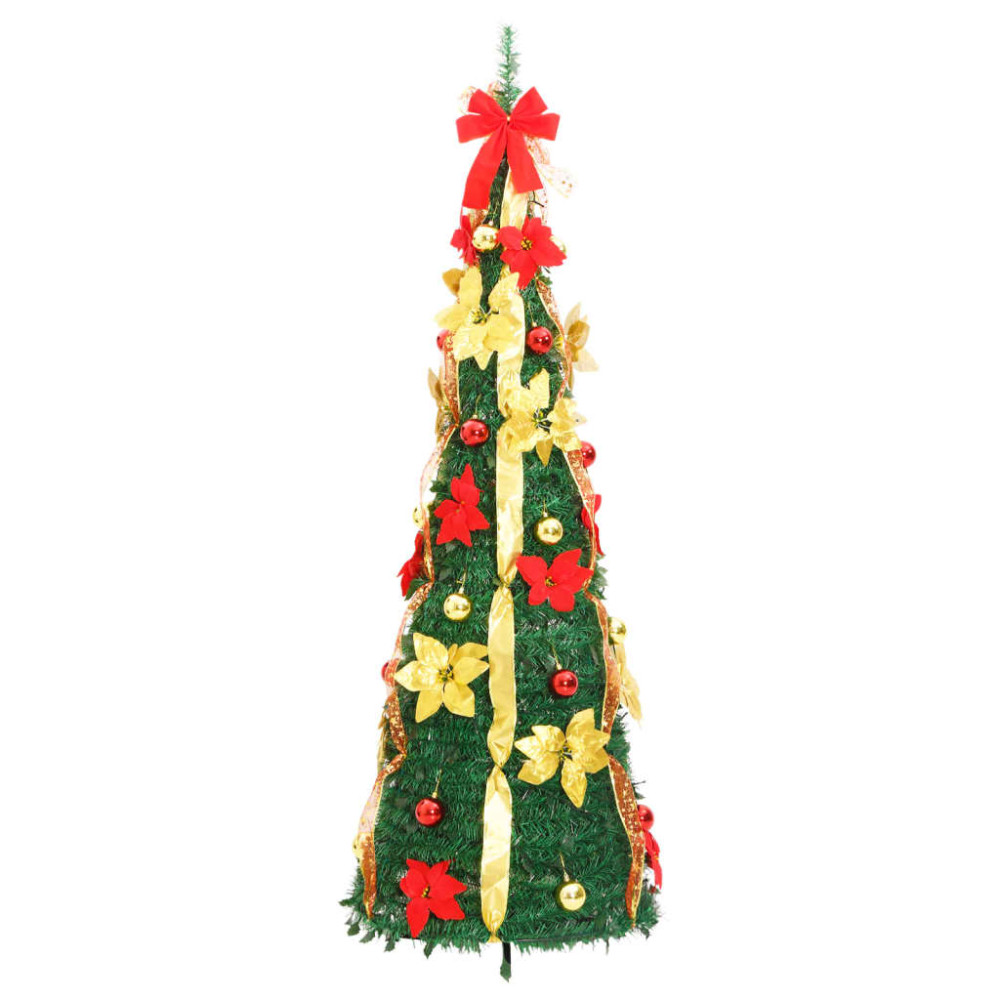 Produktbild för Plastgran pop-up 150 LED grön 180 cm