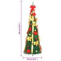 Produktbild för Plastgran pop-up 150 LED grön 180 cm