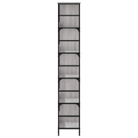 Produktbild för Bokhylla grå sonoma 78,5x33x188,5 cm konstruerat trä