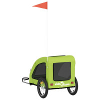 Miniatyr av produktbild för Cykelvagn för djur grön oxfordtyg och järn