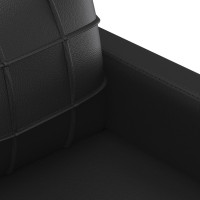 Produktbild för Soffgrupp med kuddar 2 delar svart konstläder