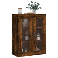 Produktbild för Väggskåp rökfärgad ek 69,5x34x90 cm konstruerat trä