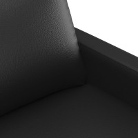 Miniatyr av produktbild för 2-sitssoffa svart 140 cm konstläder