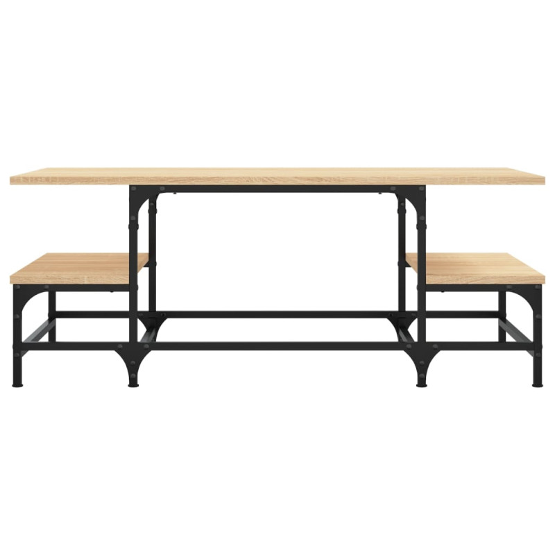 Produktbild för Soffbord sonoma-ek 100x50,5x40 cm konstruerat trä