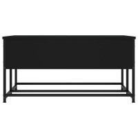 Miniatyr av produktbild för Soffbord svart 80x80x40 cm konstruerat trä