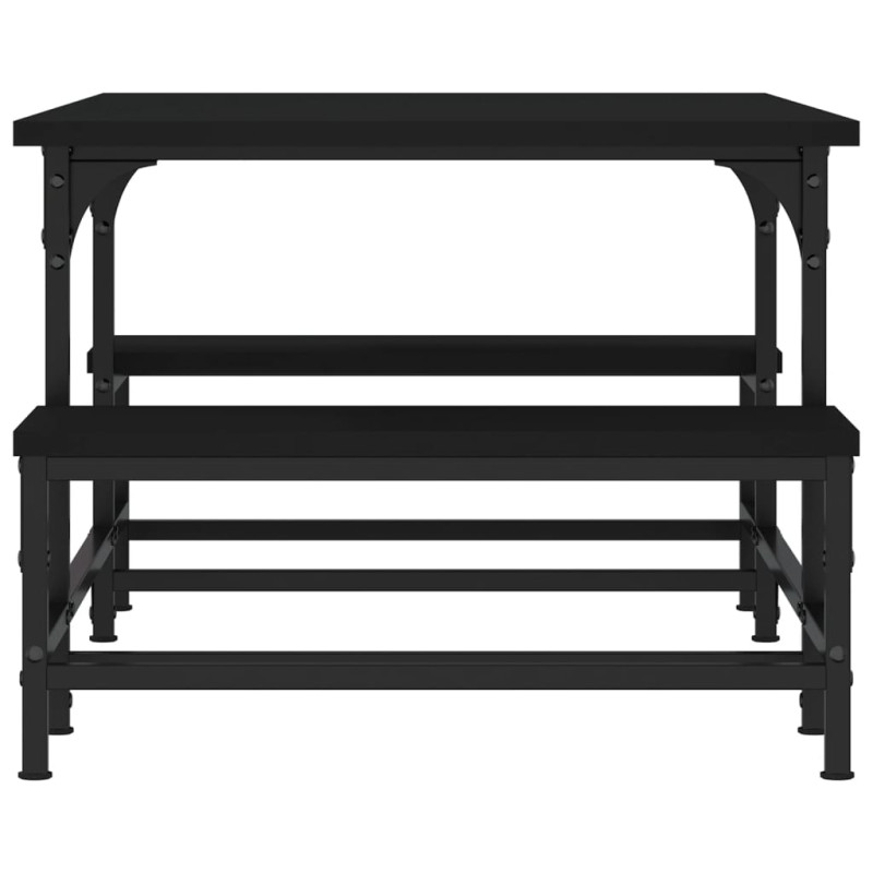 Produktbild för Soffbord svart 100x50,5x40 cm konstruerat trä