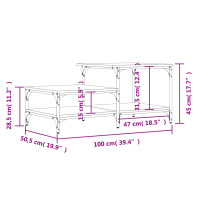 Produktbild för Soffbord sonoma-ek 100x50,5x45 cm konstruerat trä