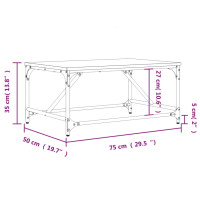 Produktbild för Soffbord sonoma-ek 75x50x35 cm konstruerat trä