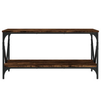 Produktbild för Soffbord rökfärgad ek 90x50x45 cm konstruerat trä