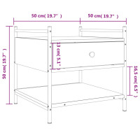 Produktbild för Soffbord sonoma-ek 50x50x50 cm konstruerat trä