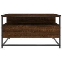Produktbild för Soffbord brun ek 80x80x45 cm konstruerat trä