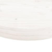 Produktbild för Bordsskiva vit Ø30x3 cm massiv furu