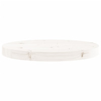 Produktbild för Bordsskiva rund vit Ø40x3 cm massiv furu