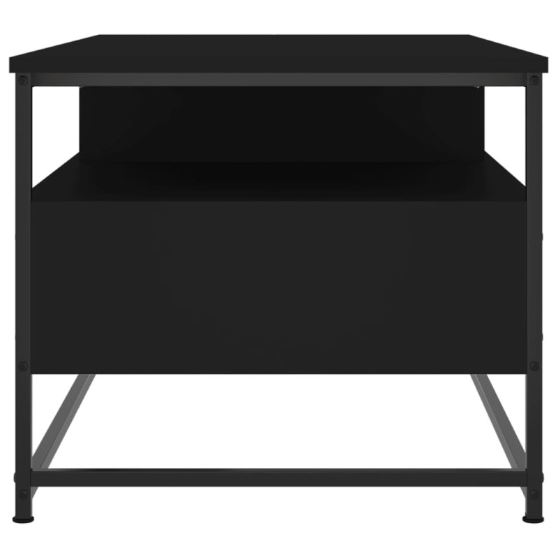 Produktbild för Soffbord svart 100x51x45 cm konstruerat trä
