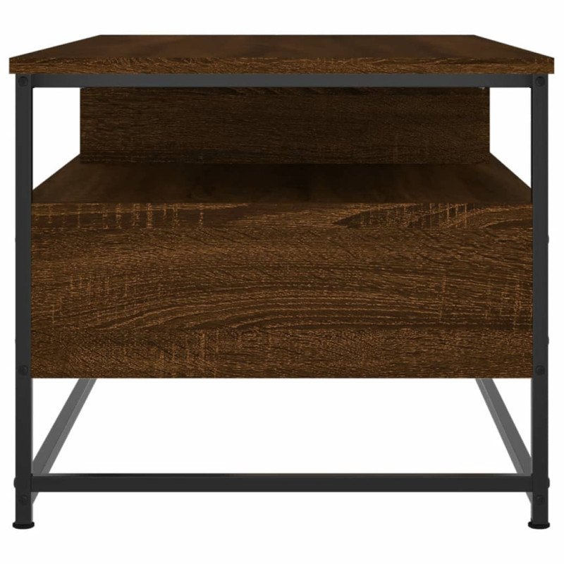 Produktbild för Soffbord brun ek 100x51x45 cm konstruerat trä