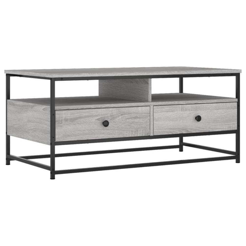 Produktbild för Soffbord grå sonoma 100x51x45 cm konstruerat trä
